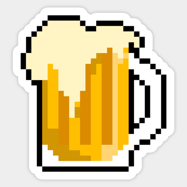 Beer Pixel Art Videogames Geek Sticker by LuisP96